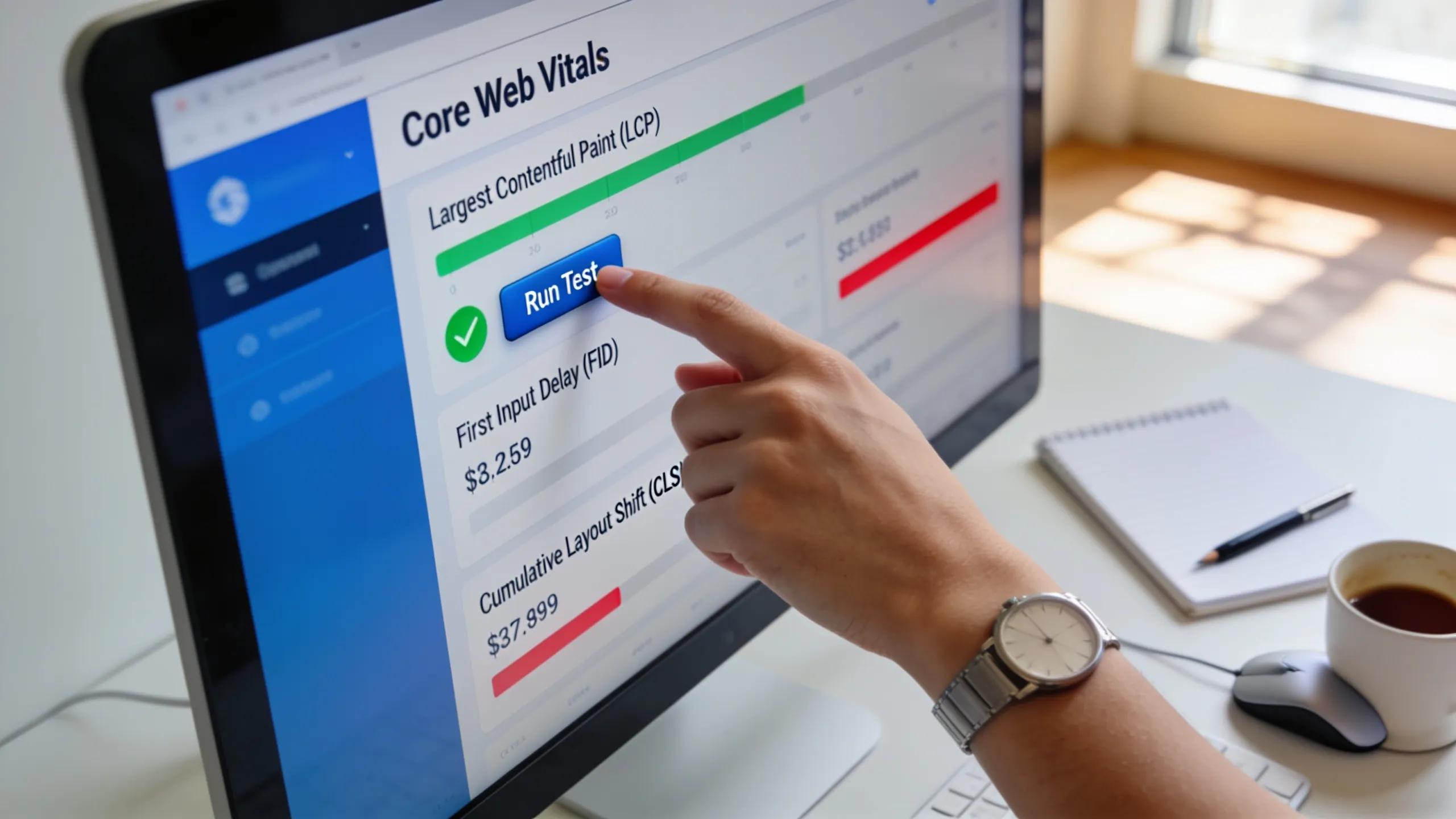 5a306e22-bee9-45ef-ba9c-06e21797c2c8.webp User engaged in website performance optimization focusing on core web vitals